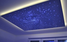 Двухуровневый потолок для спальни - звездное небо