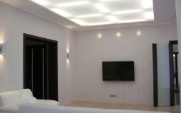 Современный светопроводящий потолок для спальни